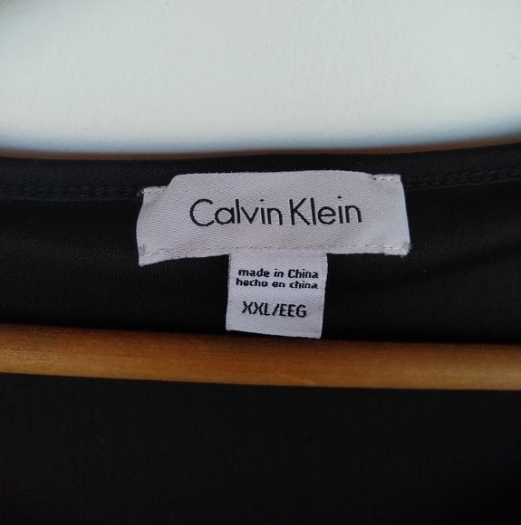 CALVIN KLEIN black textured top Womens size XXL - Picture 5 of 8